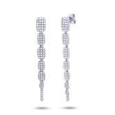 0.64ct 14k White Gold Diamond Serpentine Earring